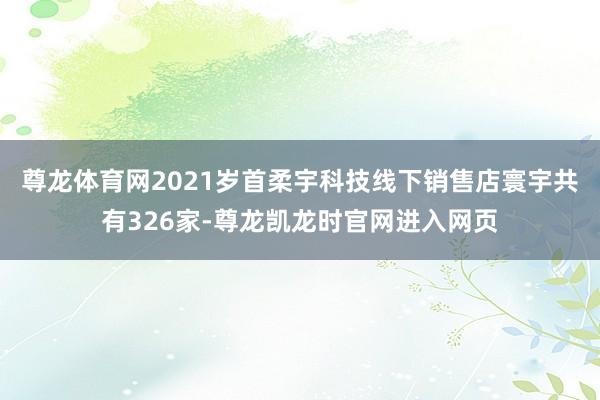 尊龙体育网2021岁首柔宇科技线下销售店寰宇共有326家-尊龙凯龙时官网进入网页